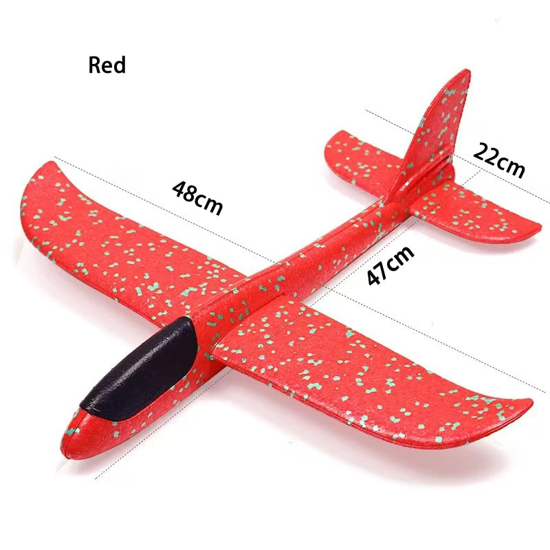 48cm Large Foam Plane Glider Hand Throw Airplane Inertial EPP Bubble Planes Outdoor Launch Kids Toys for Children Boys Gift