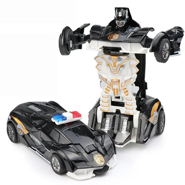 Mini 2 In 1 Car Toys One-key Deformation Car Toys Automatic Transformation Robot Model Car Diecasts Toy Boys Gifts Children Toy