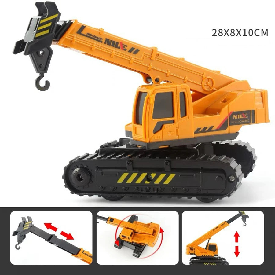 1pcs Scale-carrier container engineering set vehicle excavator transport truck model inertial car education toys gift for childr