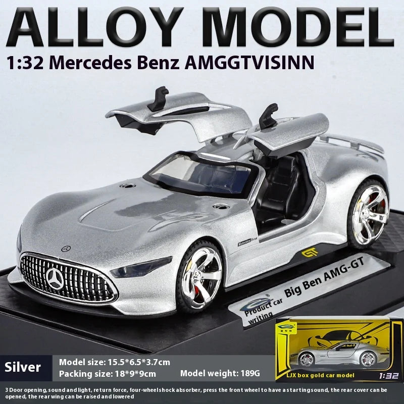 1:32 Mercedes Benz AMG Vision GT Supercar Alloy Metal Diecast Car Model Sound & Light Simulation Collectibles Gift For Boyfriend