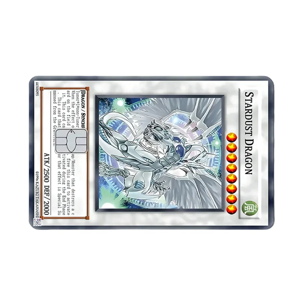 Yugioh Anime Bank Credit Cards Pass Stickers Yu Gi Oh Decoration Waterproof Scratch Resistant Stickers Gifts