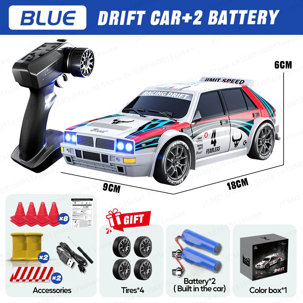 JCMO SG204 PRO Raceway Drifting RC Car 4WD 1:24 Scale High Speed 20KM/H 2.4G RC Racing Toy Car with LED Light For Children Gift