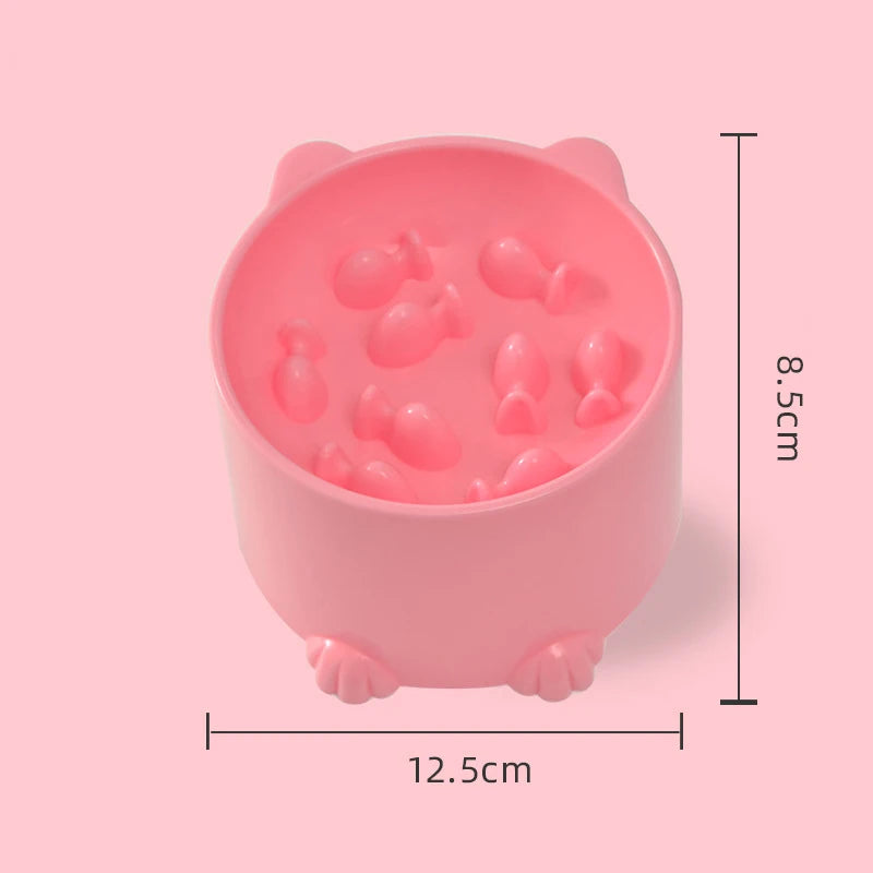 New anti-choking and high-neck protection cat bowl slow-food bowl cat dog feeder anti-overturn cat slow-food bowl pet supplies