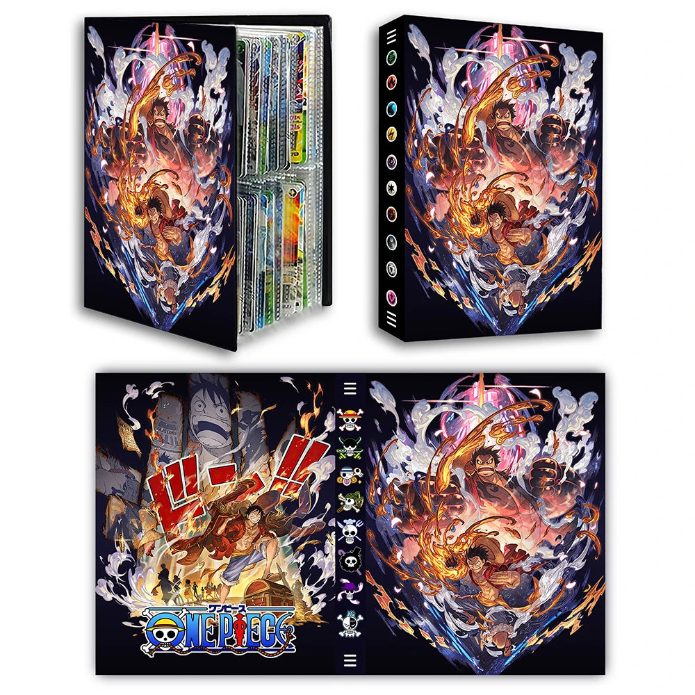 ONE PIECE Monkey D. Luffy Roronoa Zoro 240pcs Card Album Book Game Card Holder Binder PTCG VMAX Game Card Collection Toys Gift