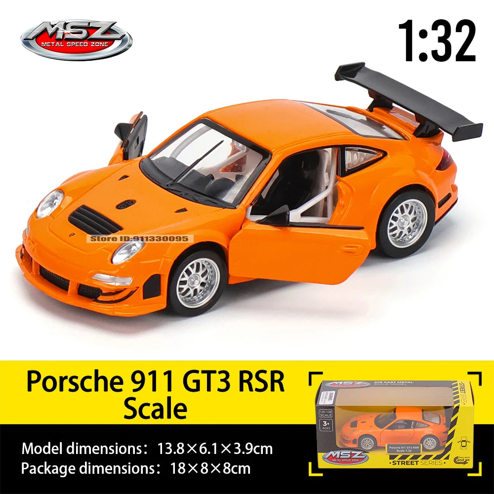 MSZ 1:32 Porsche 911 GT3 RS Audi, BMW, Nissan car mold die-casting decoration series toy tools gift Alloy manufacturing