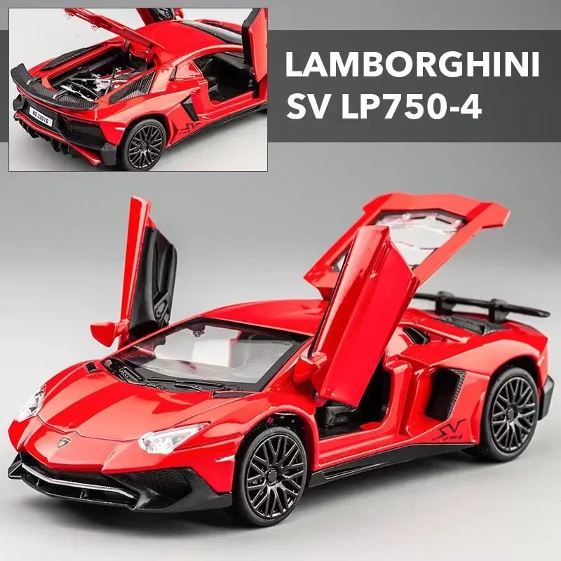1:32 Lamborghinis SV LP750-4 Alloy Sports Car Model Diecast & Toy Metal Vehicle Simulation Car Model Collection Children's Gifts