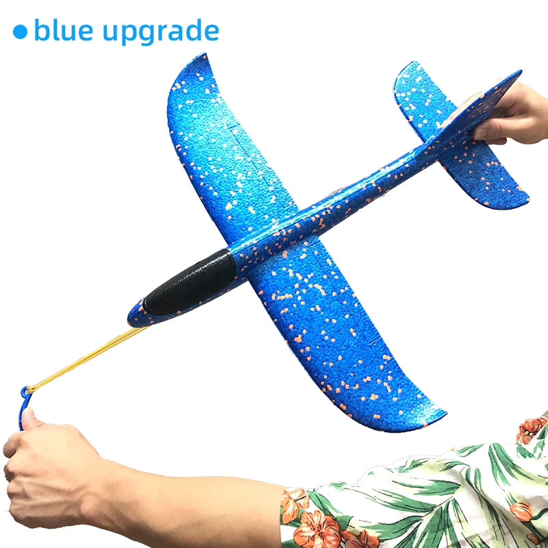 50/33CM Big Flash Glider Foam Plane Hand Throw Light Inertial AirPlane Outdoor Launch Fun of Kids Toys for Children Boys Gift