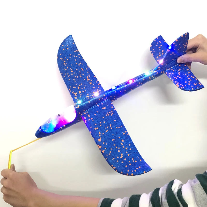 50/33CM Big Flash Glider Foam Plane Hand Throw Light Inertial AirPlane Outdoor Launch Fun of Kids Toys for Children Boys Gift