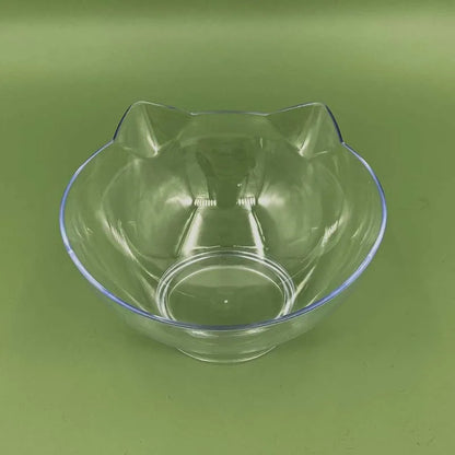Cat Bowls, Cat Food Bowls Elevated Tilted, Anti Vomiting Kitty Bowl for Puppy and Bunny, Orthopedic for Indoor Cats