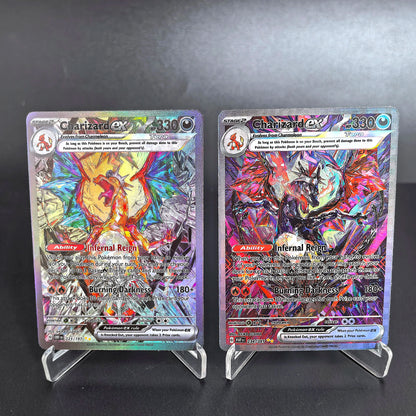 DIY PTCG Pokemon Collection Cards Charizard Rayquaza Lugia Giratina V  Self Made Cards Classic Game Anime Cards Gift Toys