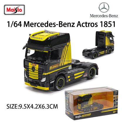 Maisto 1:64 International Mercedes-Benz MACK Anthem Trailer model simulation car model alloy car toy male collection gift