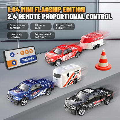 5501Black RC Car MINI Alloy 1/64 Remote Control Car Convenient to Carry 60 Minutes of Work Time Children's Gifts Electronic Toys