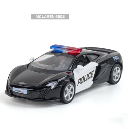 1/36 Alloy Diecast Car Models Toys Dodge Challe 2 Doors Opened With Pull Back Function Metal Sports Cars Model For Children Toys