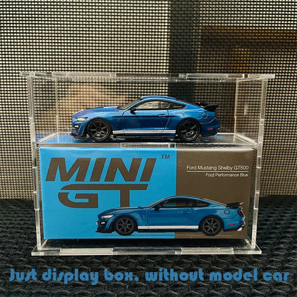 1/64 Model Cars Acrylic Display Case fit for Mini Size MiniGT Tomica Hotwheels Required Assembly Proof Box Cabinet Toy Vehicles