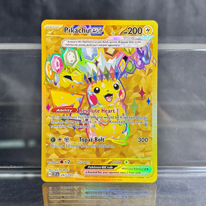 PTCG Proxy Cards Surging Sparks Holographic Game Trading Collection Cards Pikachu Latias Hydreigon EX Single PKM Foil Cards (SV)