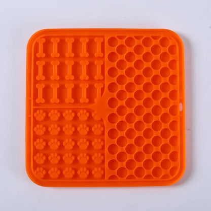 Pet Supplies Dog Licking Mat Silicone Cat Slow Food Tableware Bowl Suction Cup Anti Choking ,Anti Overturning Healthy Meal Mat