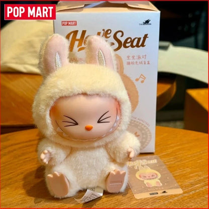 POP MART LABUBU  THE MONSTERS × Sanrio Characters Macaron  Front High Energy Have A Seat Cola Series Vinyl Plush Blind Box
