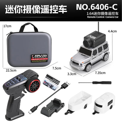 WLtoys 6405 6406-C Remote Control Camera Car With FPV View 720P Video APP Control VR Function 2.4G WiFi RC Drift Car 1:64 Scale