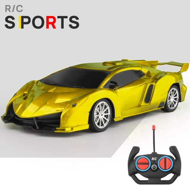 RC Car 2.4G 4CH Remote Control 1:18 With Led Light Sports Cars High Speed Radio Drift Vehicle Racing Boys Girls Toy For Children