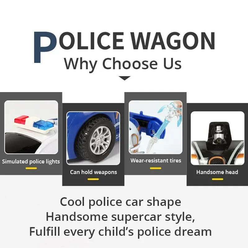 2 in 1 One-key Collision Deformation Car Toys Automatic Transformation Robot Plastic Vehicles Boys Toy Model Car Kids Baby Gift