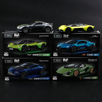 TSC1:64 Alloy Car Model Aston Martin Bugatti Simulation Children's Toy Decoration Collectible Item Non-Radio Controlled Vehicle