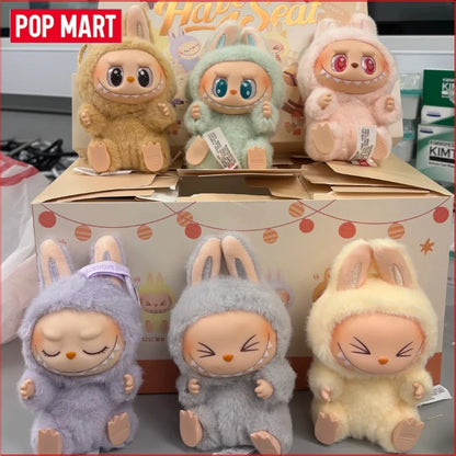 POP MART LABUBU  THE MONSTERS × Sanrio Characters Macaron  Front High Energy Have A Seat Cola Series Vinyl Plush Blind Box