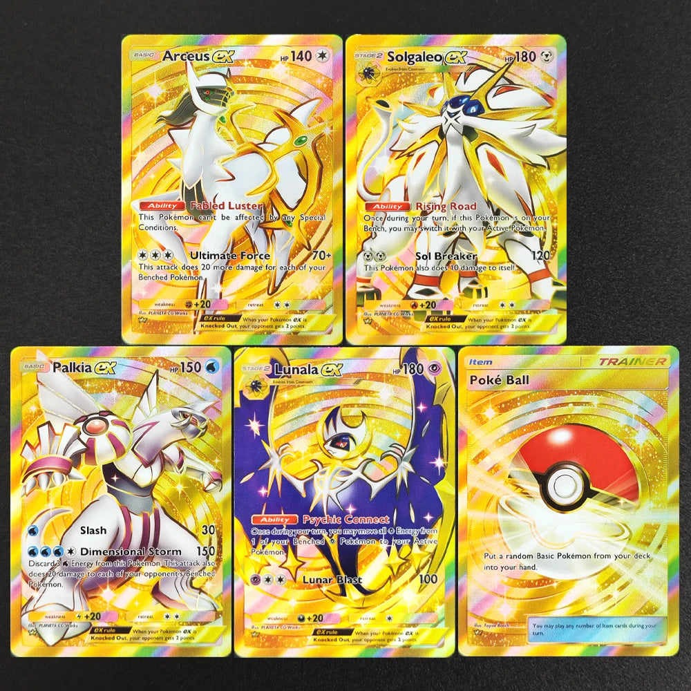 DIY Pokemon TCG Pocket Cards Super Rare Golgaleo Lunala Palkia Arceus Charizard EX APP Game Card