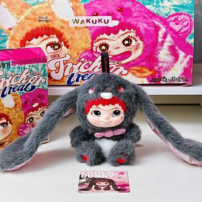 Wakuku V2 Blind Box Fox & Bunny Trick Or Treat Series Vinyl Doll Suprise Bag Keychain Trendy Toys Mystery Box Customized Gifts