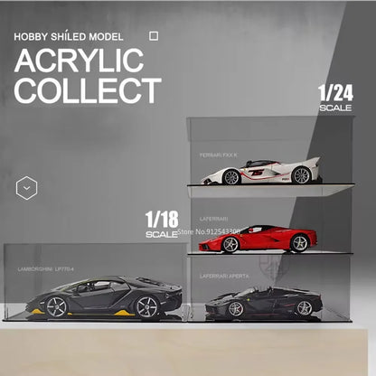 1/18 1/24 1/32 Transparent Acrylic Car Model Display Box Dust Cover Blind Box Dust-proof Diecast Storage Professional Storage