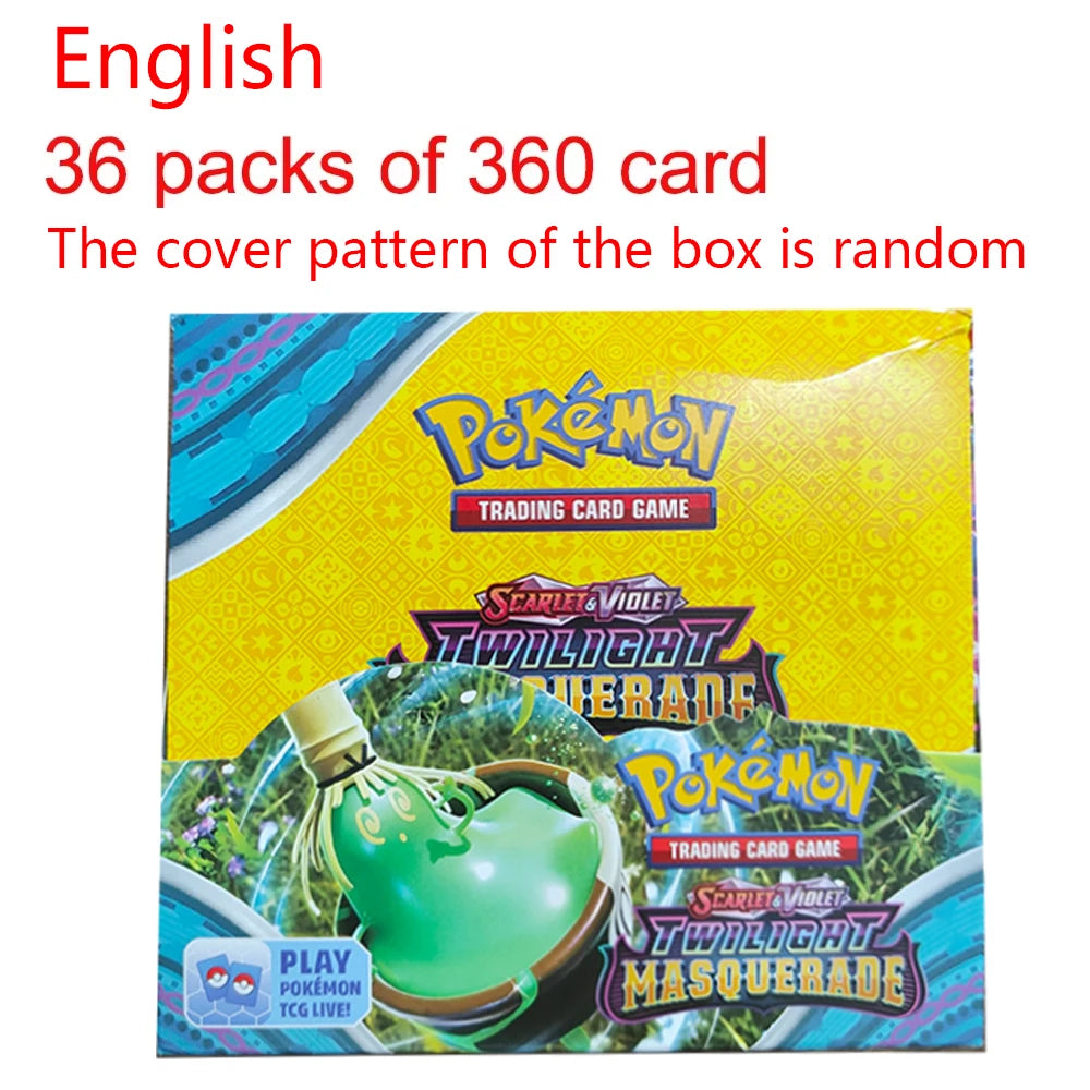 360Pcs Pokemon Card Prismatic Evolutions Scarlet Violet 151 Surging Sparks PALDEAN FATES English Booster Battle Transaction Card