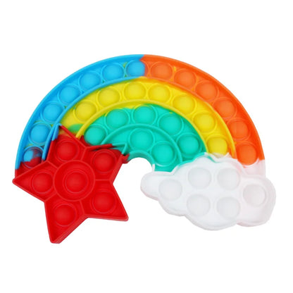 Sensory Toys Rainbow Dinosaur Fidget Toys Children Push Its Kawaii Autism Needs Squishy Stress Reliever Toys Aнтистресс
