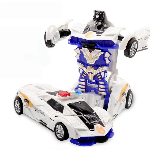 Mini 2 In 1 Car Toys One-key Deformation Car Toys Automatic Transformation Robot Model Car Diecasts Toy Boys Gifts Children Toy