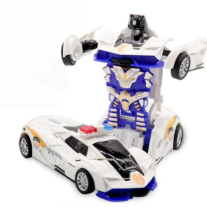 Mini 2 In 1 Car Toys One-key Deformation Car Toys Automatic Transformation Robot Model Car Diecasts Toy Boys Gifts Children Toy