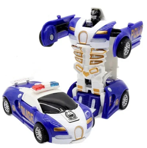 Mini 2 In 1 Car Toys One-key Deformation Car Toys Automatic Transformation Robot Model Car Diecasts Toy Boys Gifts Children Toy
