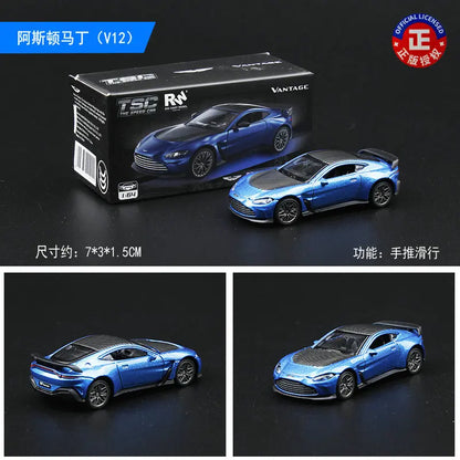 TSC1:64 Alloy Car Model Aston Martin Bugatti Simulation Children's Toy Decoration Collectible Item Non-Radio Controlled Vehicle