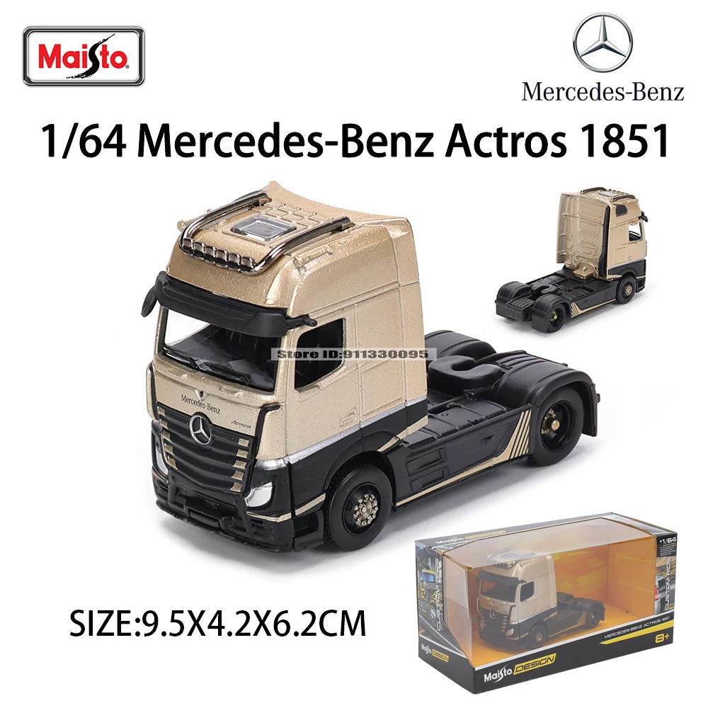 Maisto 1:64 International Mercedes-Benz MACK Anthem Trailer model simulation car model alloy car toy male collection gift