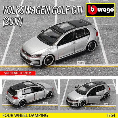 Bburago 1:64 GOLF GT 2017 2020 mustang shelby gt500 Car Model Collection Kids Xmas Gift Toys for Boys Ferrari  Benz Volkswagen