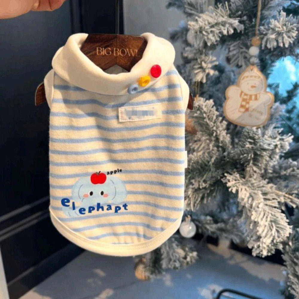 Striped Puppy Shirt Dog Summer Vest Cute Thin Vest for Dogs Chihuahua Bichon Witer Cat Undershirt Cat Sweatshirt Clothing