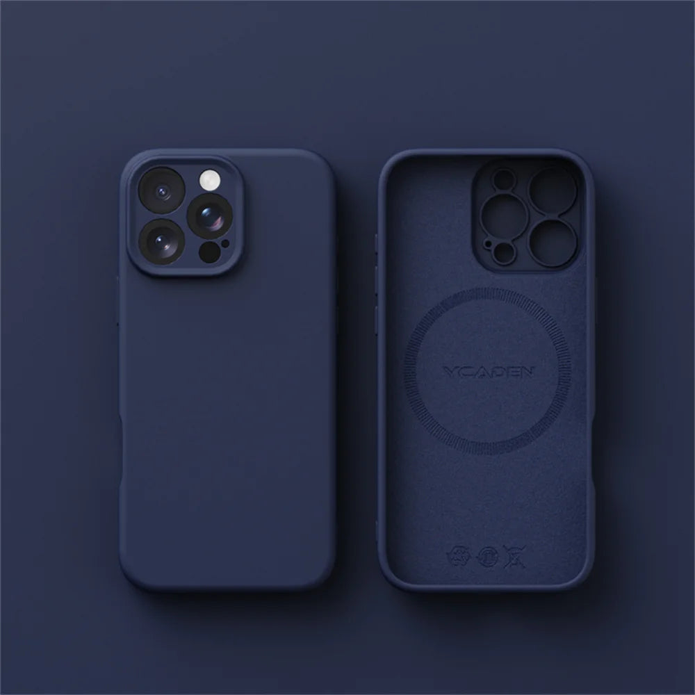 Luxury Liquid Silicone For Magsafe Case For iPhone 17 Air 16 Plus 15 14 13 12 Pro Max 17Pro Wireless Charging Skin Smooth Cover
