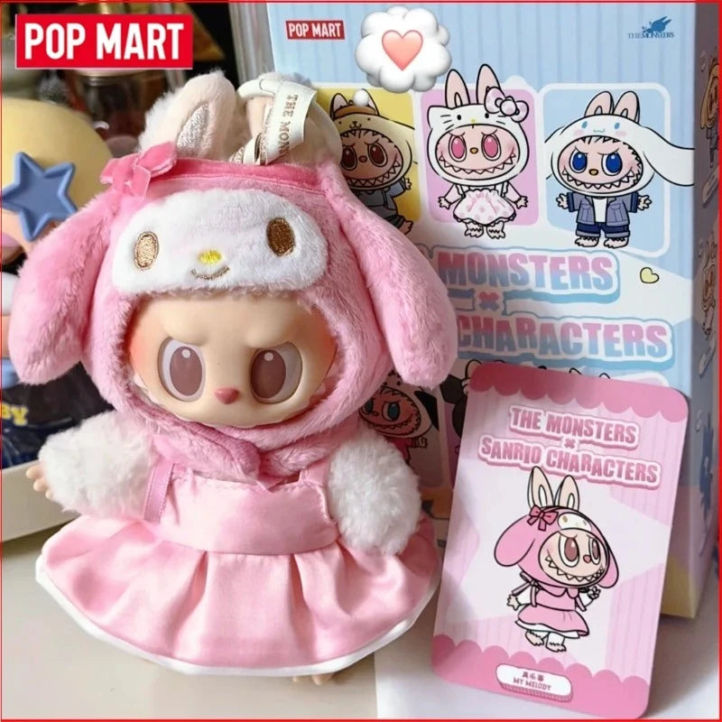POP MART LABUBU  THE MONSTERS × Sanrio Characters Macaron  Front High Energy Have A Seat Cola Series Vinyl Plush Blind Box