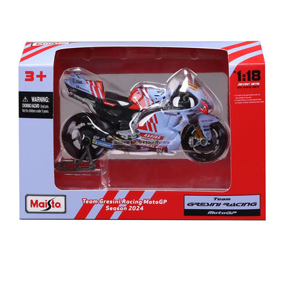Maisto 1:18 2024 Gresini Racing MotoGP #93 Marc Marquez #73 Alex Marquez casting alloy motorcycle Model collection gift toy