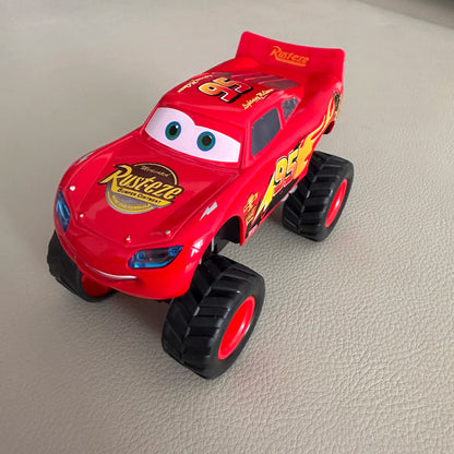 Pixar Cars Arrival Pull-Back Car with Sound & Light Lightning McQueen & Cruz Ramirez Black Storm High-Leg Vehicle For Kids Gift