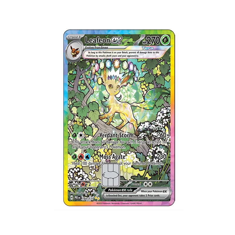 Sv8a PTCG Eevee Credit Card Skin Stickers Eeveelution Series Sticker for VISA Credit Card Debit Beautify Decoration No Residue