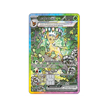 Sv8a PTCG Eevee Credit Card Skin Stickers Eeveelution Series Sticker for VISA Credit Card Debit Beautify Decoration No Residue