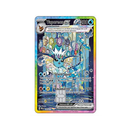 Sv8a PTCG Eevee Credit Card Skin Stickers Eeveelution Series Sticker for VISA Credit Card Debit Beautify Decoration No Residue