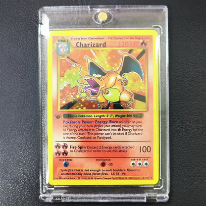 DIY Pokemon Collection Cards with Card Brick 1996 1st Edition Flash Cards Charizard Blastoise PTCG Game Anime Shining Cards Gift