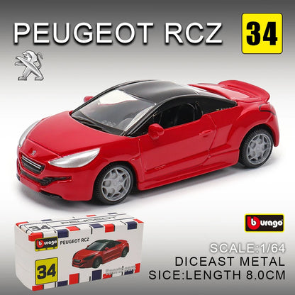 Bburago 1:64 golf Porsche 911 Shelby Raventon Mustang Lamborghini Collection Series Car Die Casting Model Children's Gift Toy