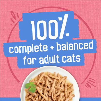 Purina Shreds With Salmon in Sauce Wet Cat Food 5.5 oz Can 24 Pack Salmon Color High-Quality Protein for Cats