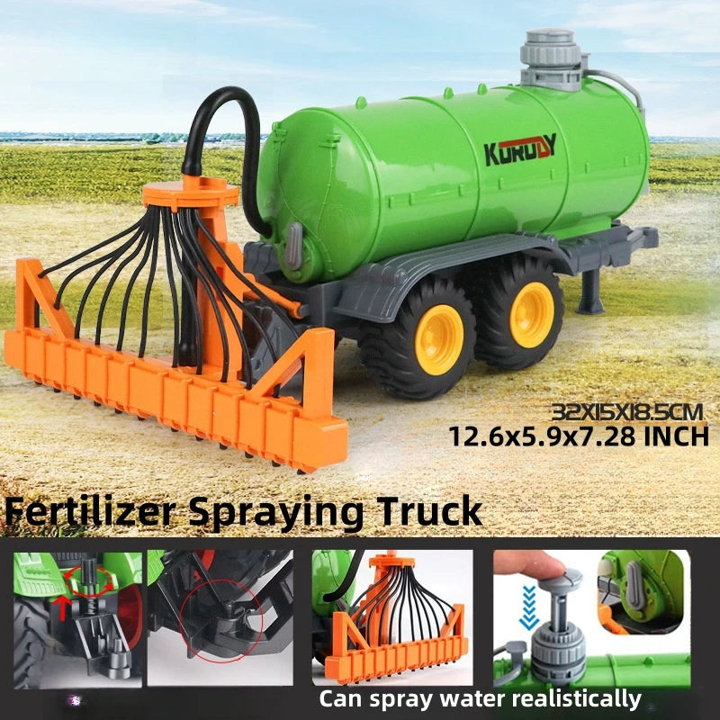 Large Scale Tractor toys DIY Farmer Car Playset Toy Transport Trailer Engineering  Birthday Gifts