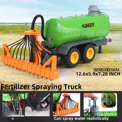 Large Scale Tractor toys DIY Farmer Car Playset Toy Transport Trailer Engineering  Birthday Gifts